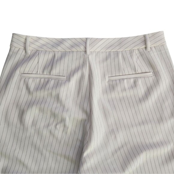 Banana Republic Women's Trousers Cream Mid-Rise Sculpted Stretch Pants Size L 12 - Picture 9 of 15